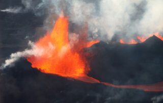 Volcán de la Palma en erupción