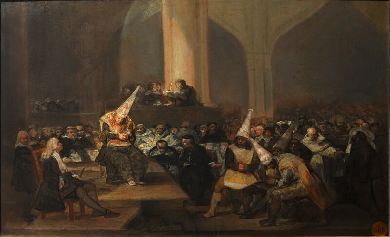 Auto de Fe de la Santa Inquisición, pintura de Francisco de Goya