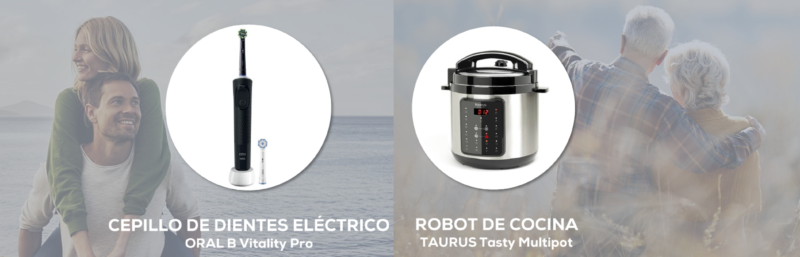 Contrata tu póliza de decesos en Segur Torralba y si eres menor de 65 años llévate un cepillo de dientes eléctrico ORAL B Vitality Pro, o si eres mayor de 65 años llévate un Robot de cocina TAURUS Tasty Multipot 