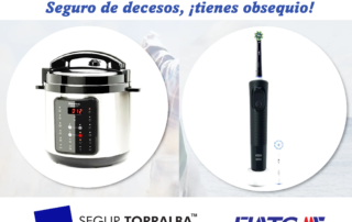 Contrata tu póliza de decesos en Segur Torralba y si eres menor de 65 años llévate un cepillo de dientes eléctrico ORAL B Vitality Pro, o si eres mayor de 65 años llévate un Robot de cocina TAURUS Tasty Multipot