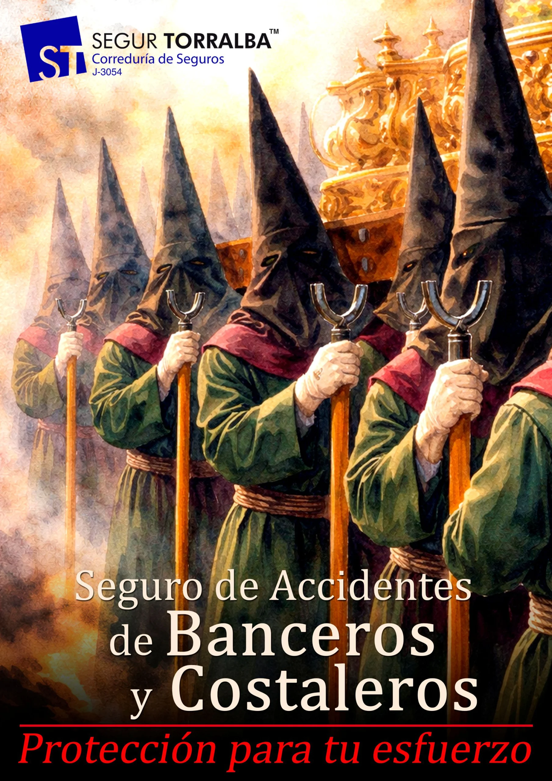 Segur Torralba presenta su Seguro de accidentes para banceros y costaleros, diseñado para proteger a quienes sostienen la tradición de la Semana Santa.